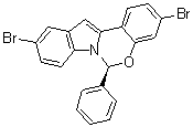 structure of CAS# 1392102-38-3, (6S)-3,10-二溴-6-苯基-6H-吲哚并[1,2-c][1,3]苯并恶嗪