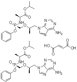 替诺福韦艾拉酚胺富马酸盐分子结构 (CAS 1392275-56-7)