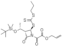 CAS # 1392406-54-0, (3S,4R)-3-[(1R)-1-[[(1,1-Dimethylethyl)dimethylsilyl]oxy]ethyl]-alpha,2-dioxo-4-[[(propylthio)thioxomethyl]thio]-1-azetidineacetic acid 2-propen-1-yl ester