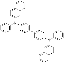 N,N'-二(萘-2-基)-N,N'-二(苯基)联苯-4,4'-二胺分子结构 (CAS 139255-17-7)