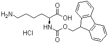Fmoc-L-赖氨酸盐酸盐分子结构 (CAS 139262-23-0)