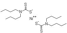 二丁基二硫代氨基甲酸镍分子结构 (CAS 13927-77-0)