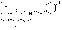 (±)-alpha-(2,3-二甲氧基苯基)-1-[2-(4-氟苯基)乙基]-4-哌啶甲醇分子结构 (CAS 139290-69-0)