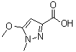1-甲基-5-甲氧基吡唑-3-羧酸分子结构 (CAS 139297-51-1)