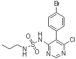 N-[5-(4-溴苯基)-6-氯-4-嘧啶基]-N'-丙基氨基磺酰胺分子结构 (CAS 1393813-42-7)