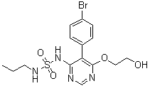 N-[5-(4-溴苯基)-6-(2-羟基乙氧基)-4-嘧啶基]-N'-丙基氨基磺酰胺分子结构 (CAS 1393813-43-8)