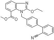 1-[(2'-氰基联苯-4-基)甲基]-2-乙氧基-1H-苯并咪唑-7-甲酸甲酯分子结构 (CAS 139481-44-0)