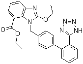 坎地沙坦乙酯分子结构 (CAS 139481-58-6)