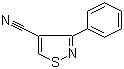3-苯基异噻唑-4-甲腈分子结构 (CAS 13950-68-0)