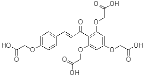 2,2',2''-[[2-[(2E)-3-[4-(羧基甲氧基)苯基]-1-氧代-2-丙烯-1-基]-1,3,5-苯三基]三(氧基)]三乙酸分子结构 (CAS 1395088-14-8)