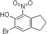6-溴-2,3-二氢-4-硝基-1H-茚-5-醇分子结构 (CAS 139515-86-9)