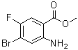 2-氨基-4-溴-5-氟苯甲酸甲酯分子结构 (CAS 1395493-30-7)