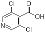 structure of CAS# 13958-93-5, 3,5-二氯异烟酸