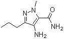 4-氨基-1-甲基-3-正丙基-1H-吡唑-5-甲酰胺分子结构 (CAS 139756-02-8)