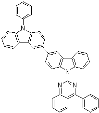 9-苯基-9'-(4-苯基-2-喹唑啉基)-3,3'-联-9H-咔唑分子结构 (CAS 1398395-92-0)