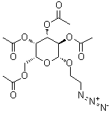 CAS # 139888-80-5, 2'-Azidoethyl-2,3,4,6-tetra-O-acetyl-beta-D-galactopyranoside, 1-O-2-Azidoethyl-beta-D-galactose tetraacetate, 2-Azidoethyl 2,3,4,6-tetra-O-acetyl-beta-D-galactopyranoside