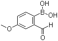4-甲氧基-2-甲酰基苯硼酸分子结构 (CAS 139962-95-1)