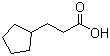 structure of CAS# 140-77-2, 3-Cyclopentylpropionic acid