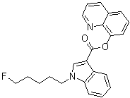 1-(5-氟戊基)-1H-吲哚-3-羧酸 8-喹啉基酯分子结构 (CAS 1400742-41-7)