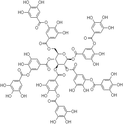 structure of CAS# 1401-55-4, Tannic acid