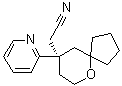 (9R)-9-(2-吡啶基)-6-氧杂螺[4.5]癸烷-9-乙腈分子结构 (CAS 1401031-38-6)