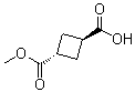 反式-1,3-环丁烷二甲酸单甲酯分子结构 (CAS 1401103-71-6)