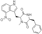 CAS # 140111-05-3, Thaxtomine C, (3S,6S)-1-Methyl-6-[(4-nitro-1H-indol-3-yl)methyl]-3-(phenylmethyl)-2,5-piperazinedione, Thaxtomin C