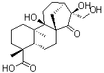 (4alpha,16alpha)-9,16,17-三羟基-15-氧代贝壳杉烷-18-酸分子结构 (CAS 1401419-90-6)