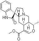 CAS # 14019-66-0, Uncarine F, (1'S,3R,4'aS,5'aR,10'aS)-1,2,5',5'a,7',8',10',10'a-Octahydro-1'-methyl-2-oxospiro[3H-indole-3,6'(4'aH)-[1H]pyrano[3,4-f]indolizine]-4'-carboxylic acid methyl ester