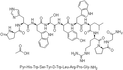 醋酸曲普瑞林分子结构 (CAS 140194-24-7)
