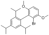 2-溴-2',4',6'-三异丙基-3,6-二甲氧基-1,1'-联苯分子结构 (CAS 1402393-56-9)