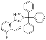 2-氟-6-(1-三苯甲基-1H-咪唑-4-基)苯甲醛分子结构 (CAS 1402838-09-8)