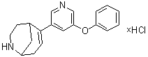 7-(5-苯氧基-3-吡啶基)-3-氮杂双环[3.3.1]壬-6-烯盐酸盐(1:?)分子结构 (CAS 1403376-64-6)