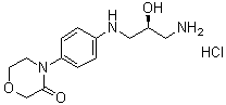 4-[4-[[(2S)-3-氨基-2-羟基丙基]氨基]苯基]-3-吗啉酮盐酸盐分子结构 (CAS 1403383-55-0)