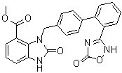 3-[[2'-(2,5-二氢-5-氧代-1,2,4-恶二唑-3-基)[1,1'-联苯]-4-基]甲基]-2,3-二氢-2-氧代-1H-苯并咪唑-4-羧酸甲酯分子结构 (CAS 1403474-78-1)