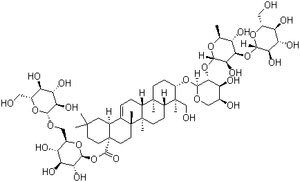 灰毡毛忍冬皂苷甲分子结构 (CAS 140360-29-8)