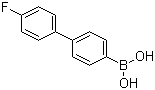 4-(4-氟苯基)苯硼酸分子结构 (CAS 140369-67-1)