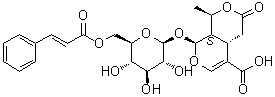 6'-O-反式-肉桂酰 8-表金吉苷酸分子结构 (CAS 1403984-03-1)