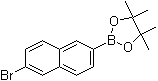 CAS # 1404070-35-4, 6-Bromonaphthalene-2-boronic acid pinacol ester, 2-(6-Bromo-2-naphthalenyl)-4,4,5,5-tetramethyl-1,3,2-dioxaborolane