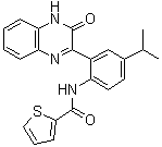 structure of CAS# 1404437-62-2, N-[2-(3,4-二氢-3-氧代-2-喹喔啉基)-4-(1-甲基乙基)苯基]-2-噻吩甲酰胺