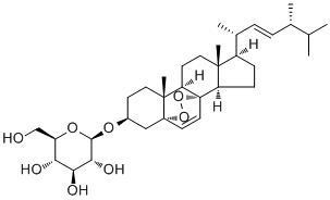 3-O-beta-D-吡喃葡萄糖苷麦角甾醇过氧化物分子结构 (CAS 140447-22-9)