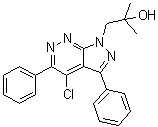 4-氯-alpha,alpha-二甲基-3,5-二苯基-1H-吡唑并[3,4-c]哒嗪-1-乙醇分子结构 (CAS 1404506-35-9)