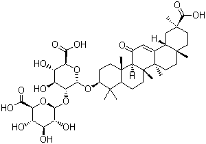 structure of CAS# 1405-86-3, 甘草酸