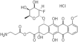 盐酸加柔比星分子结构 (CAS 140637-82-7)