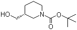 (S)-1-Boc-3-羟甲基哌啶分子结构 (CAS 140695-84-7)