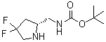 N-[[(2R)-4,4-二氟-2-吡咯烷基]甲基]氨基甲酸叔丁酯分子结构 (CAS 1407991-26-7)