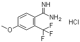 4-甲氧基-2-(三氟甲基)苯甲脒盐酸盐分子结构 (CAS 1408058-12-7)