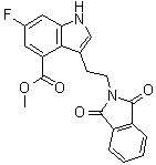 3-[2-(1,3-二氢-1,3-二氧代-2H-异吲哚-2-基)乙基]-6-氟-1H-吲哚-4-羧酸甲酯分子结构 (CAS 1408282-25-6)