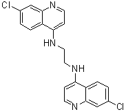 N1,N2-二(7-氯-4-喹啉基)-1,2-乙二胺分子结构 (CAS 140926-75-6)