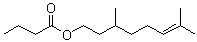 香茅基丁酸酯分子结构 (CAS 141-16-2)